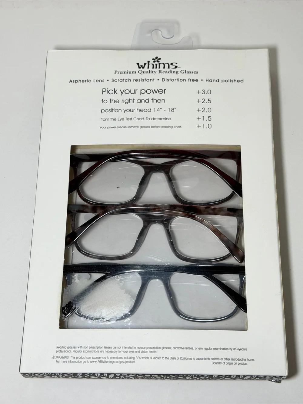 Whims by Evolutioneyes Premium Reading Glasses 3-Pack – Strength +2.50